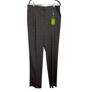 Betenly Scottsdale Dress Pants Mens Size 33 Unhemmed Light Brown Wool Blend New